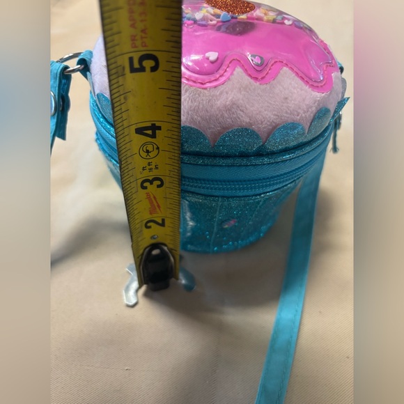Cupcake Bag Purse Girls Blue Glitter Sprinkles Crossbody Claire’s - Picture 3 of 16
